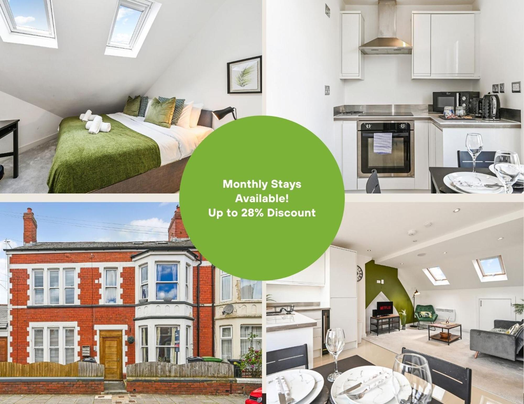Family 1 Bed Apt Near Cardiff City Centre, Free Parking, Quiet, Secure Neighbourhood エクステリア 写真